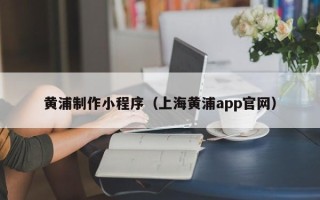 银川黄浦制作小程序（上海黄浦app官网）